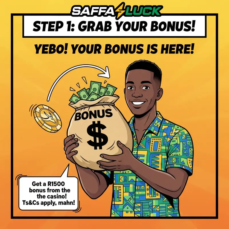SaffaLuck | what is wagering requirement - step1: grab your bonus!