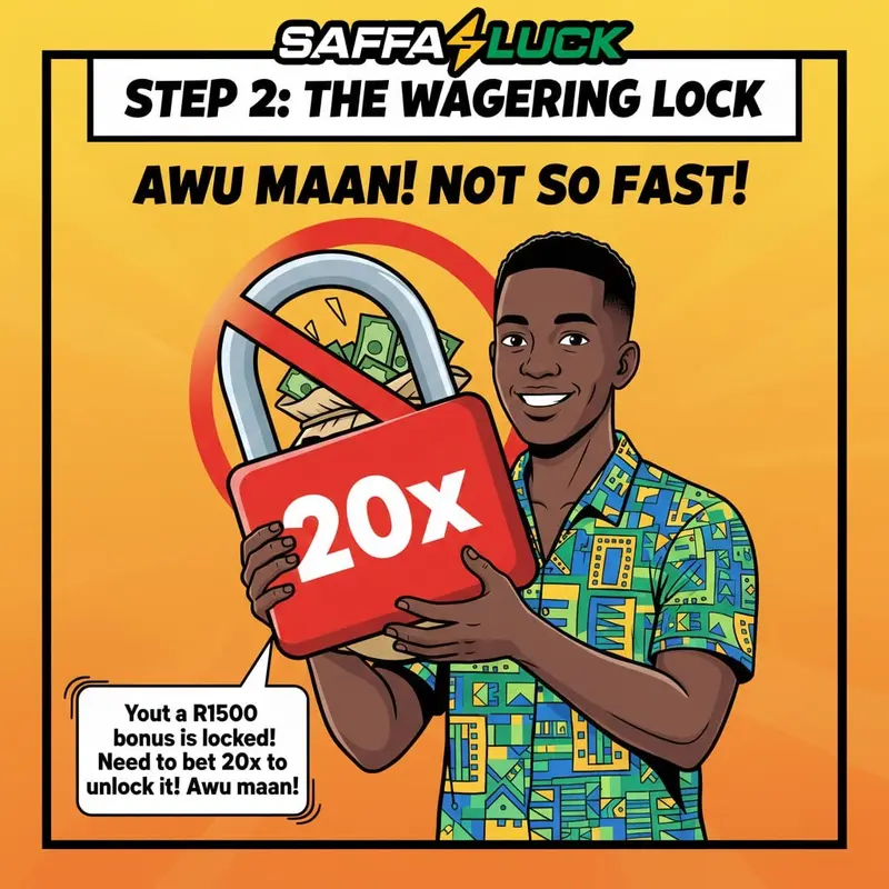SaffaLuck | what is wagering requirement - step2: the wagering lock!