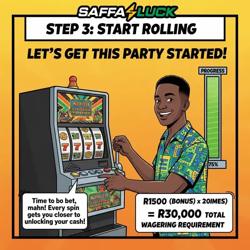 SaffaLuck | what is wagering requirement - step3: start rolling!